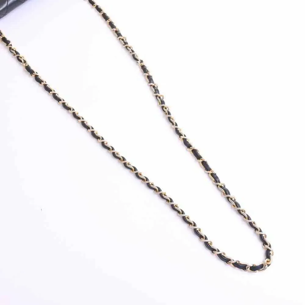 Chanel Lambskin Matelasse Here Mark Chain Shoulder Bag Black